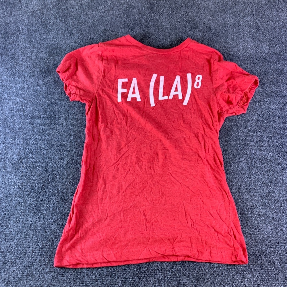 Crazy Dog T-Shirt Women Small Red FA (LA) 8 Logo Funny Nerdy Math Christmas Logo
